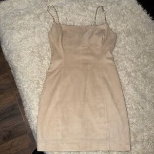 Guess Beige Mini Dress with Chain Straps